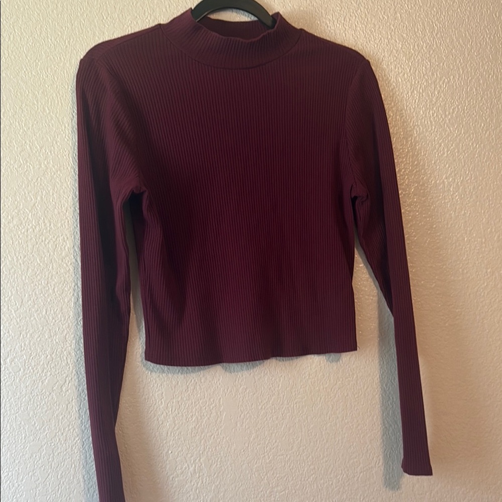 Arizona Jean Company Red Fitted Crop Blouse